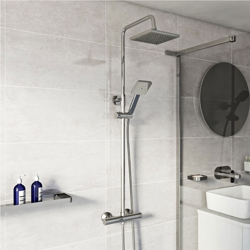 Orchard Elsdon square thermostatic exposed mixer shower