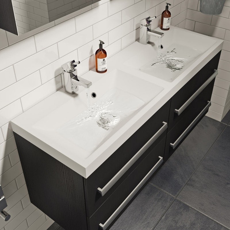 Orchard Wye essen wall hung double basin unit 1200mm
