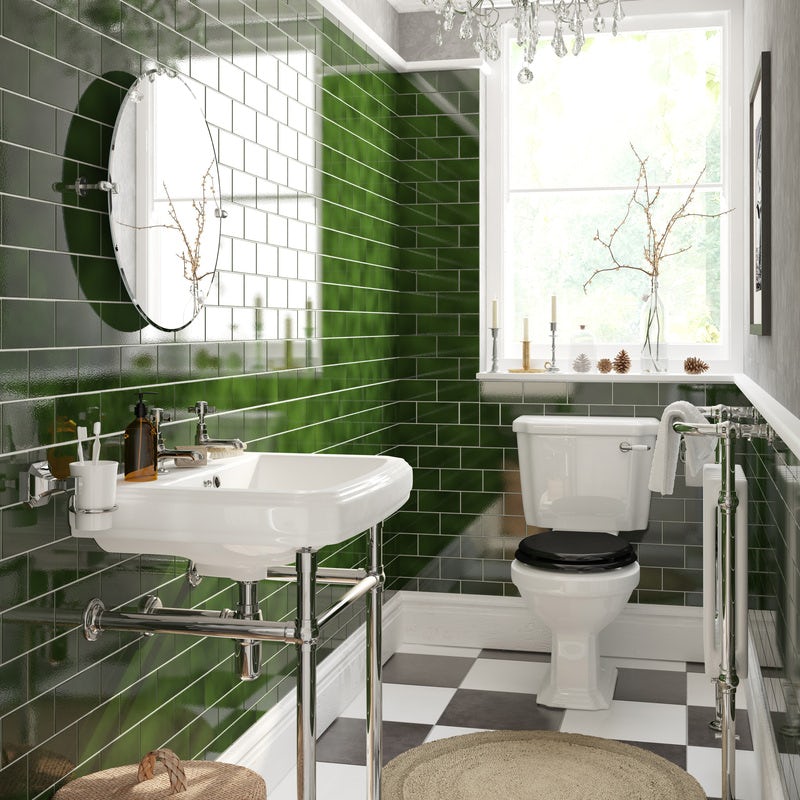 Go green small bathroom ideas