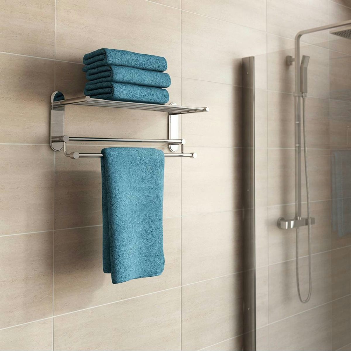 Options traditional towel shelf