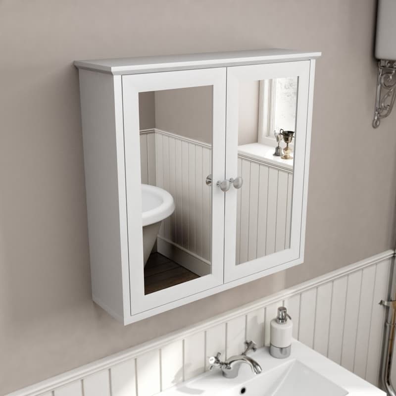 The Bath Co. Camberley white mirror cabinet 598 x 620mm