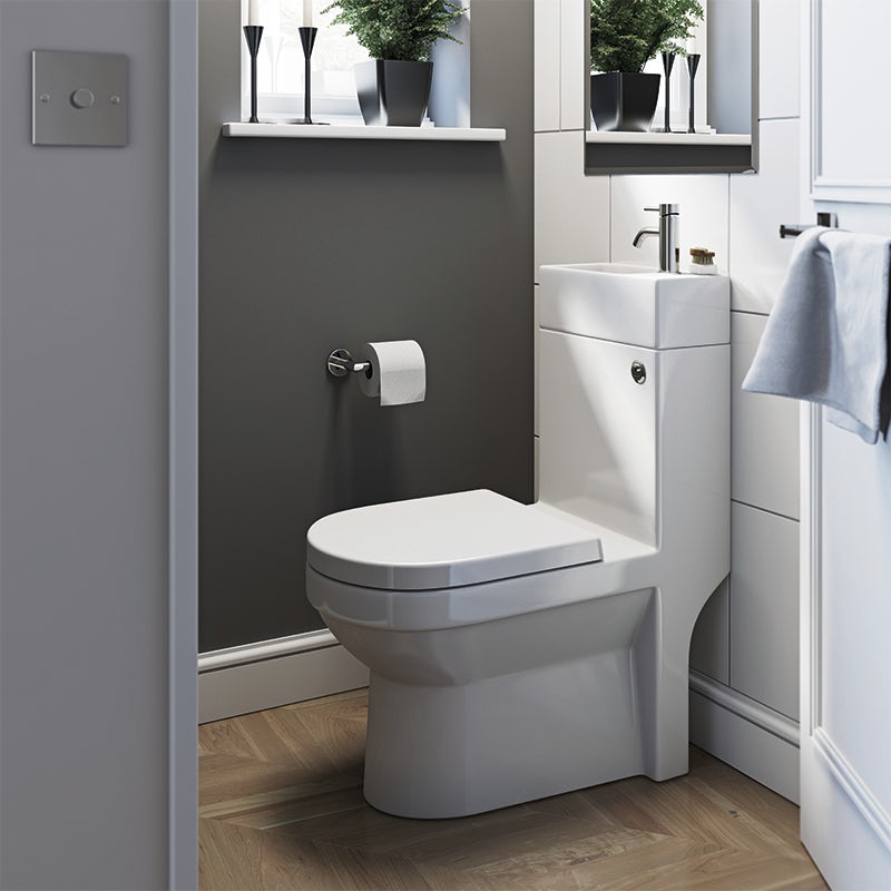 Wharfe compact all in one toilet and basin unit