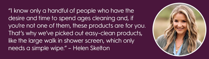 Helen Skelton comments on easy-clean products