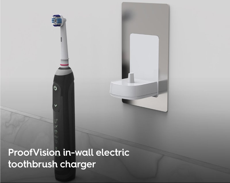 ProofVision in-wall electric toothbrush charger
