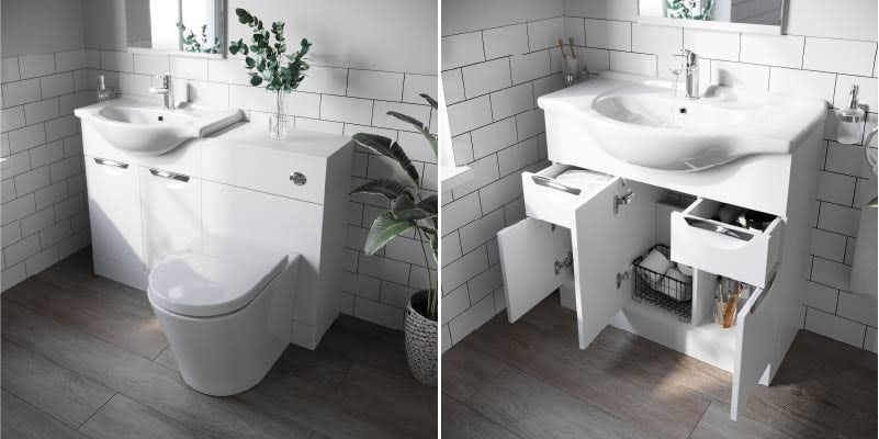 Elsdon white bathroom furniture