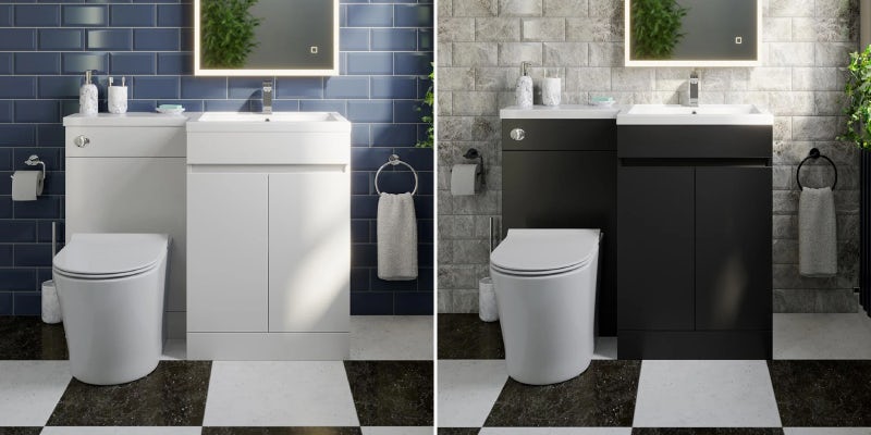 Taw gloss white or matt black combination units