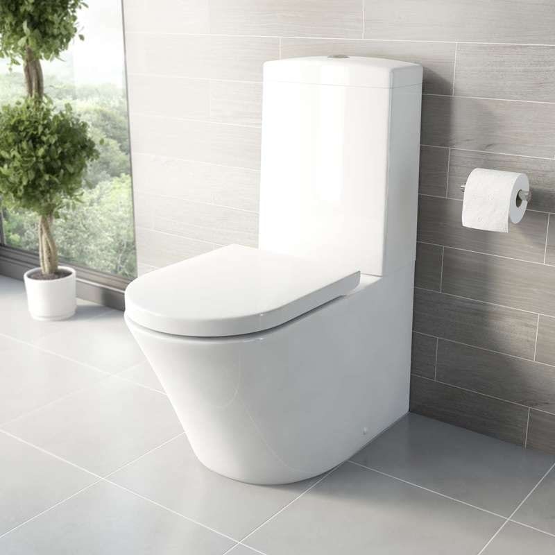 Mode Tate close coupled toilet with luxury soft close toilet seat