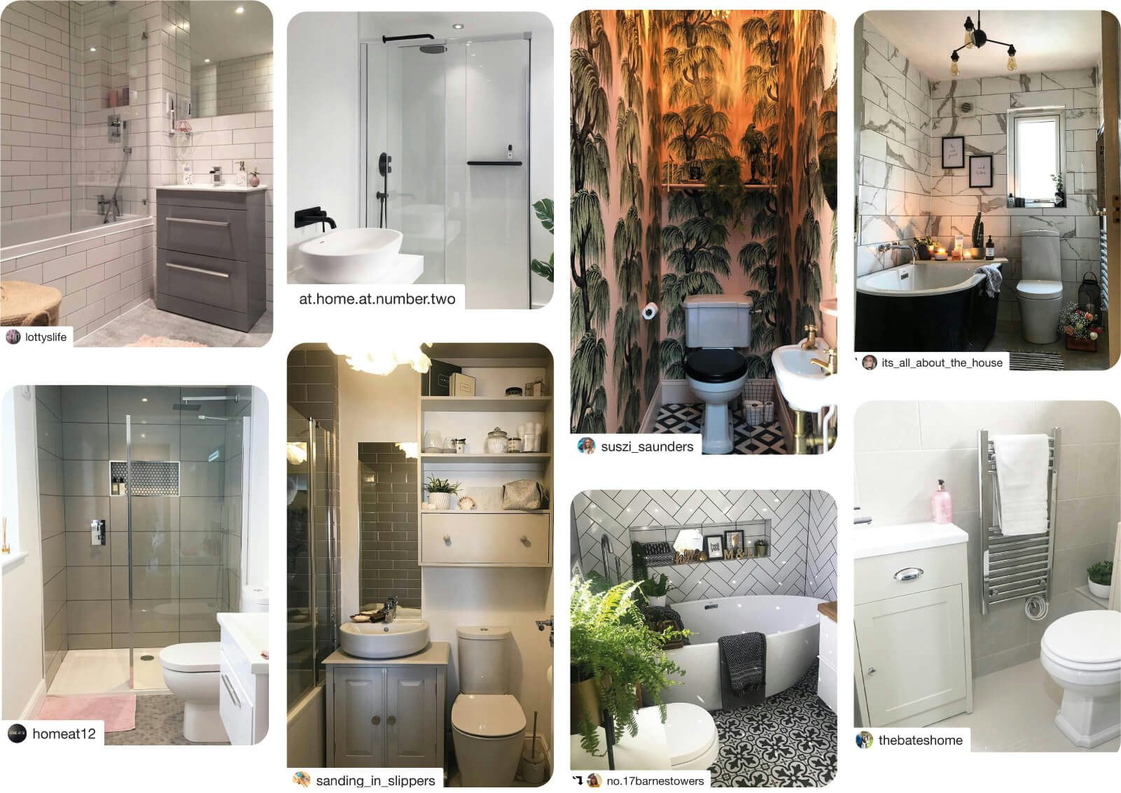 Small bathrooms by VictoriaPlum.com customers