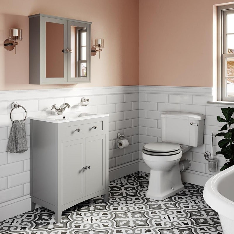 The Bath Co. Camberley satin grey bathroom furniture