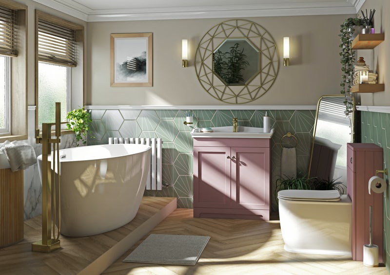 Ascot pink bathroom furniture
