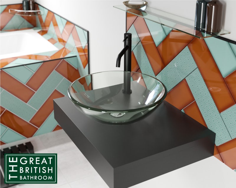 Mode Mackintosh clear glass countertop basin