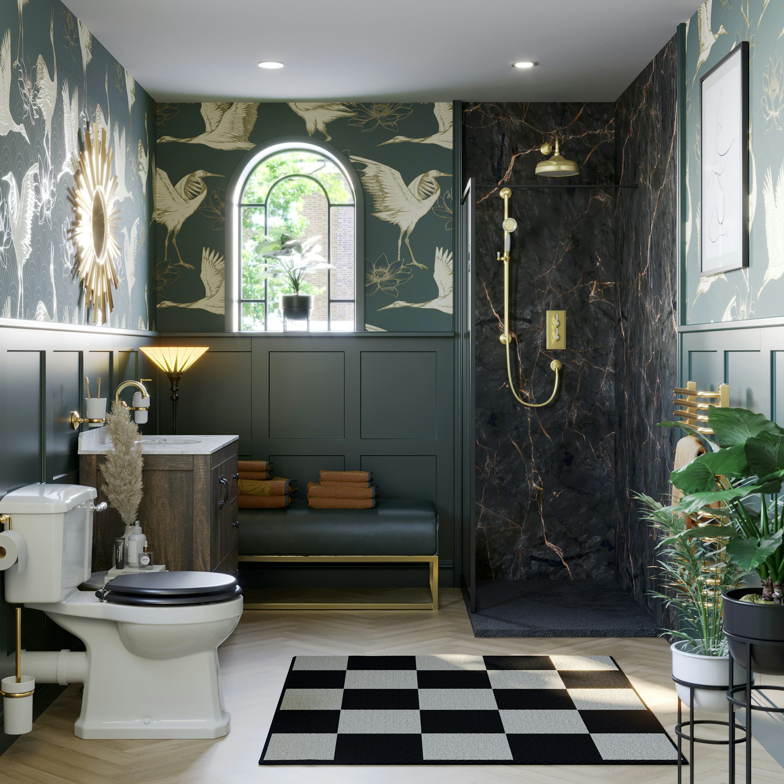 Our Art Deco Reimagined ensuite or small bathroom