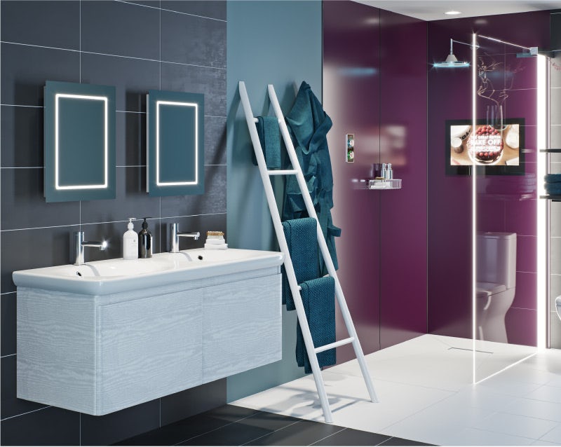 Be Bold with Power-Up bathroom room set