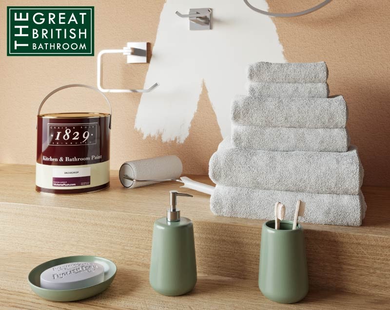 Accents Green and white bathroom bundle