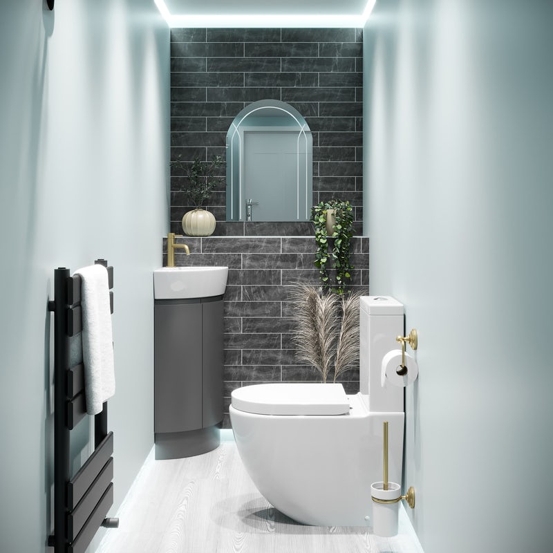 Corner vanity unit ideas for a small bathroom
