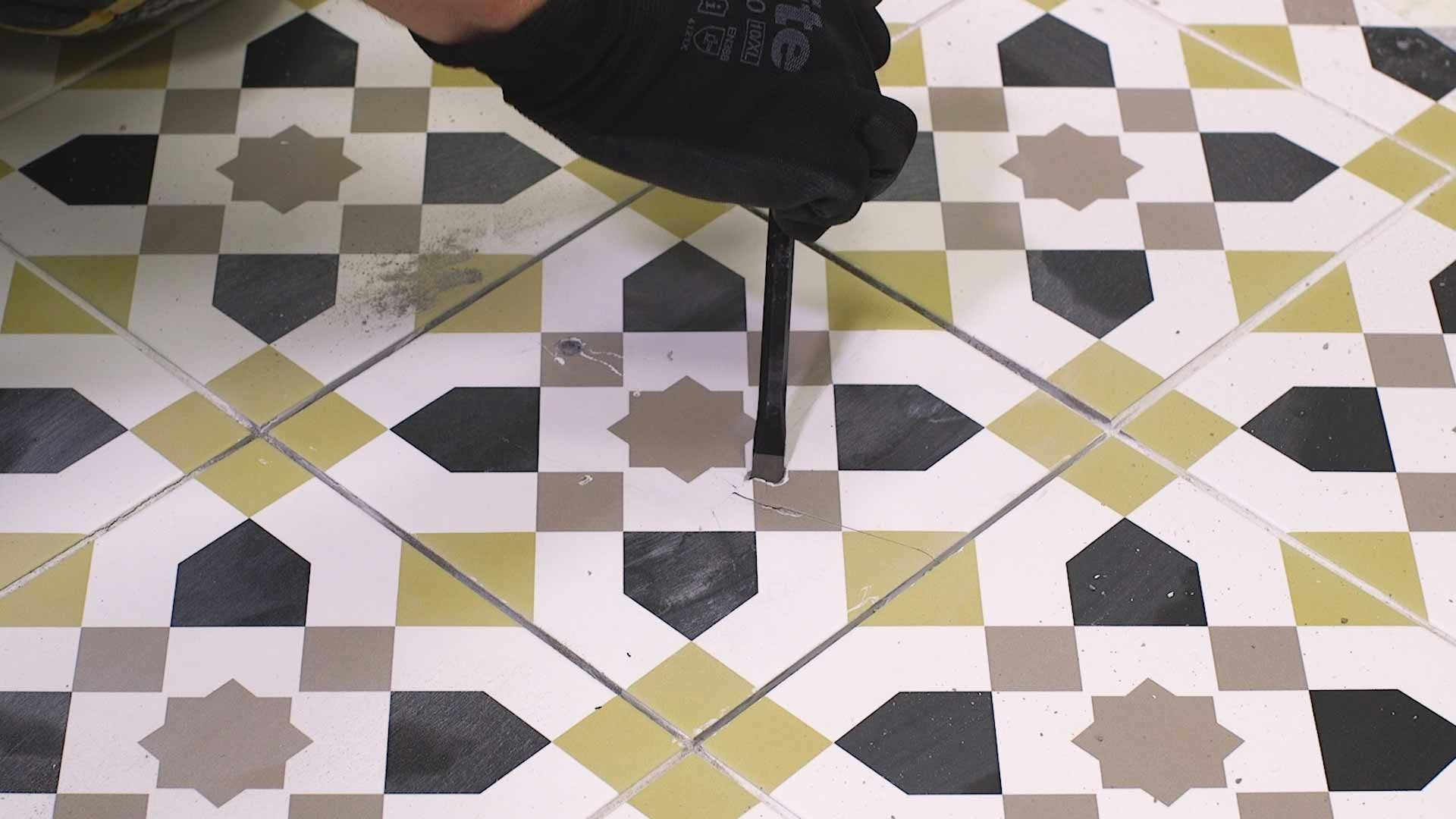 How to replace a damaged tile 3