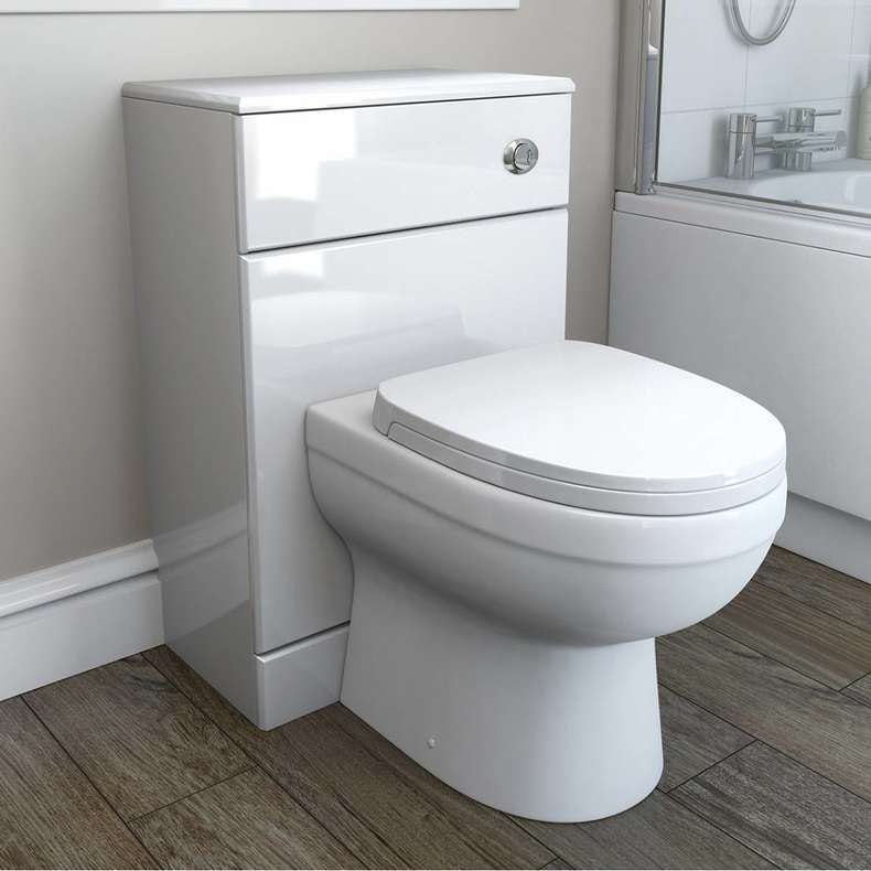 Eden back to wall toilet with soft close seat