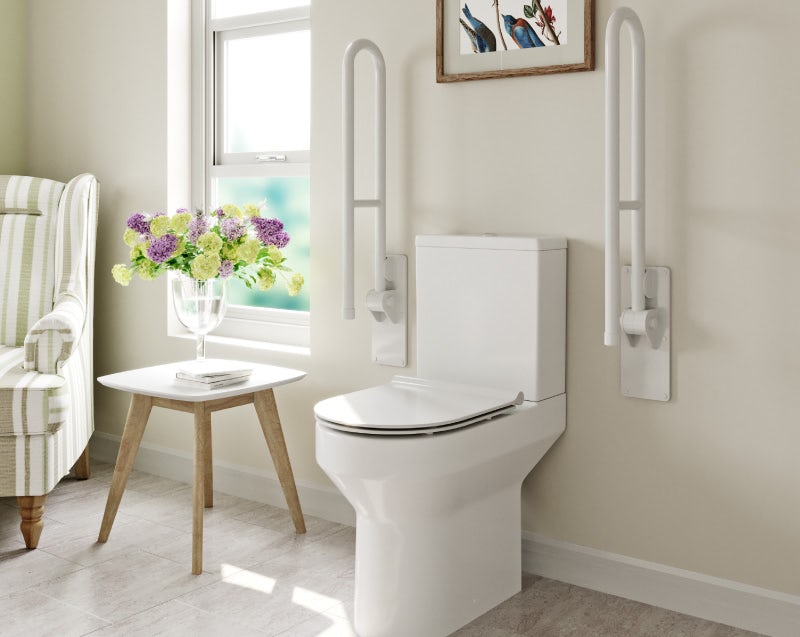 Orchard Wharfe comfort height close coupled toilet with soft close slim seat