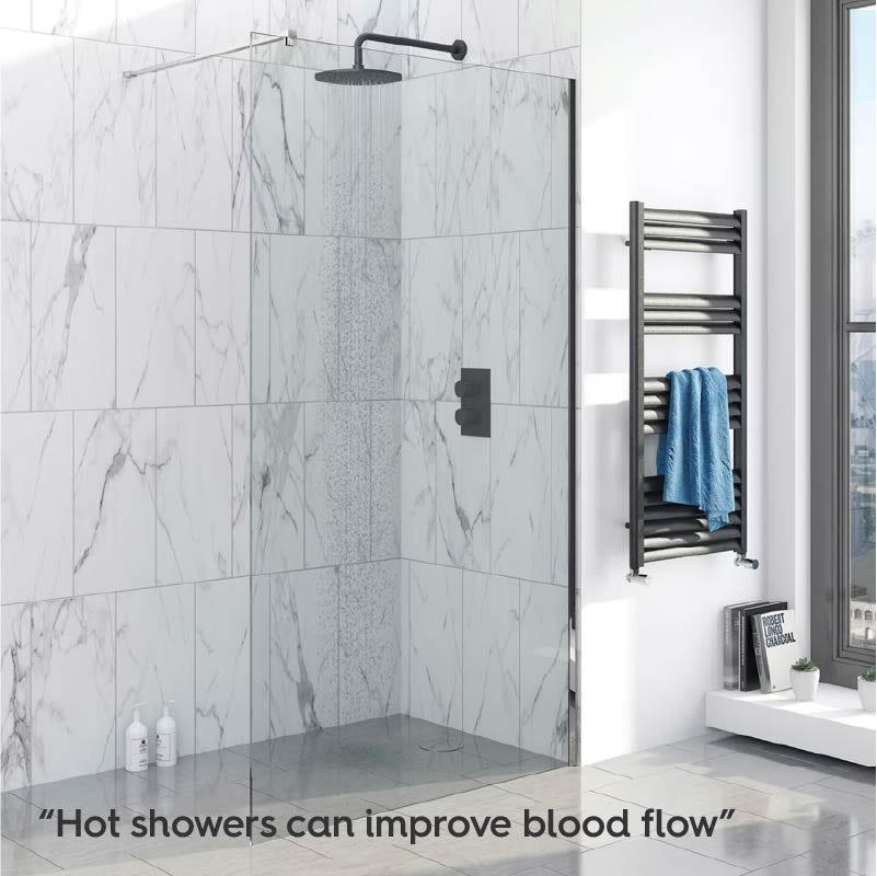 Hot showers can improve blood flow