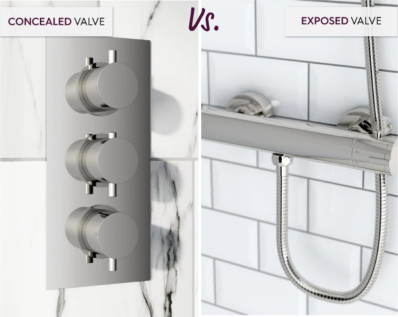 Concealed valve vs bar valve