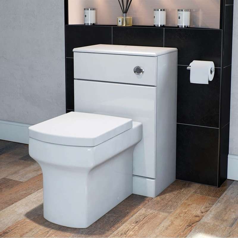 Wye back to wall toilet with soft close toilet seat