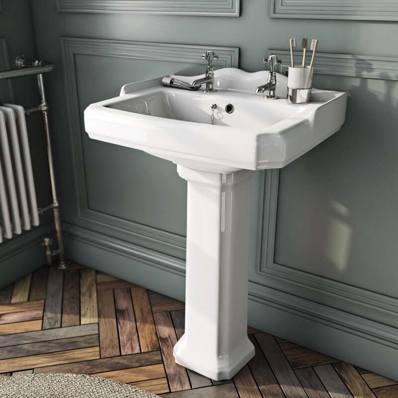 Orchard Winchester 2 tap hole full pedestal basin 600mm