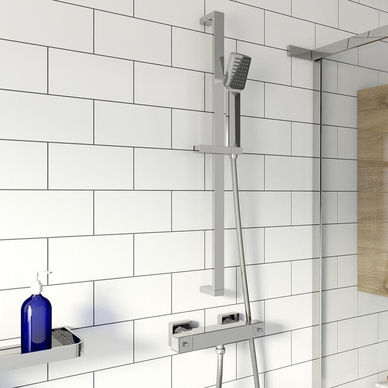 Mode Ellis exposed thermostatic shower with riser kit set