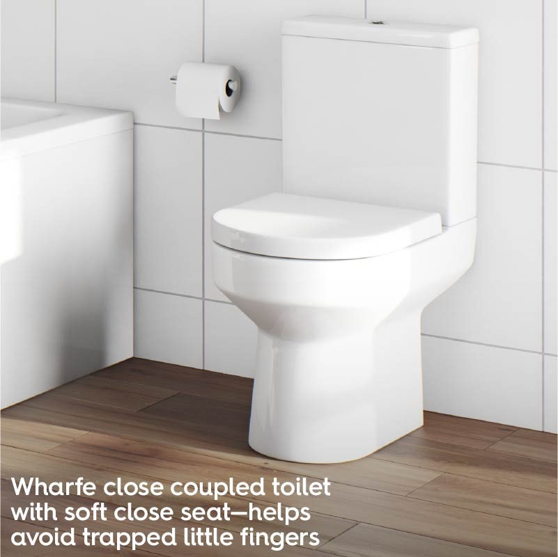 Orchard Wharfe close coupled toilet with soft close seat