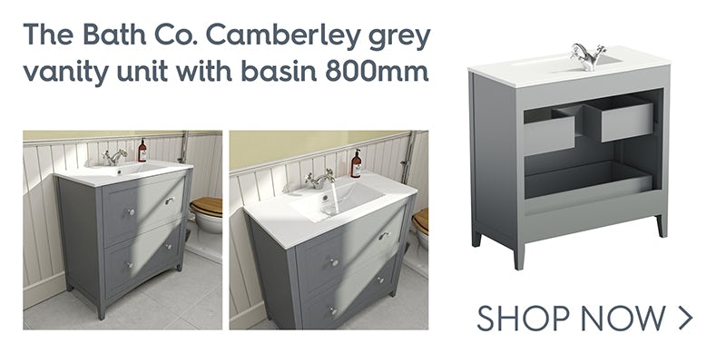 The Bath Co. Camberley grey vanity unit with basin 800mm