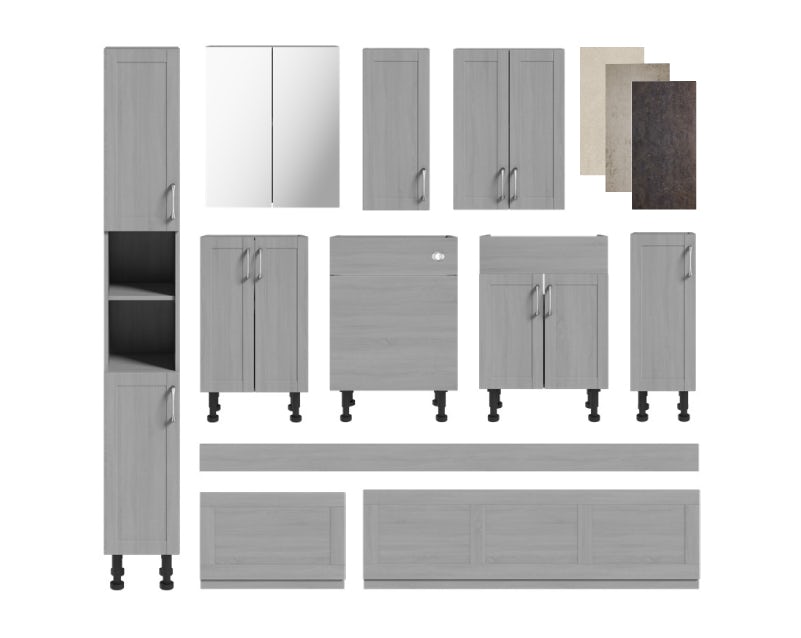 Nouvel gloss grey fitted furniture