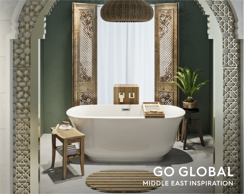 Get the look: Go Global—Middle East bathroom bath