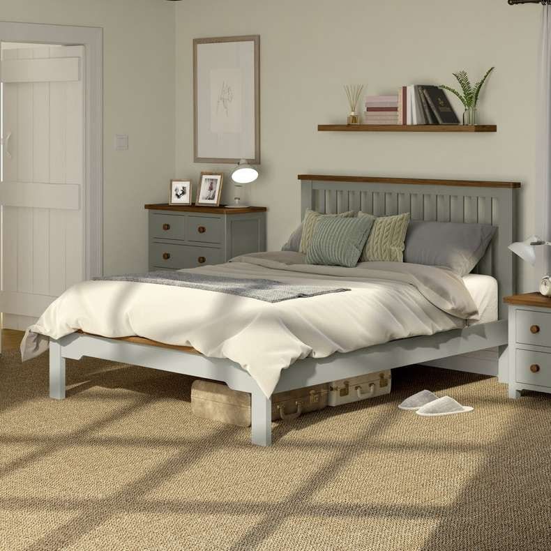 Rome oak and mellow sage double bed
