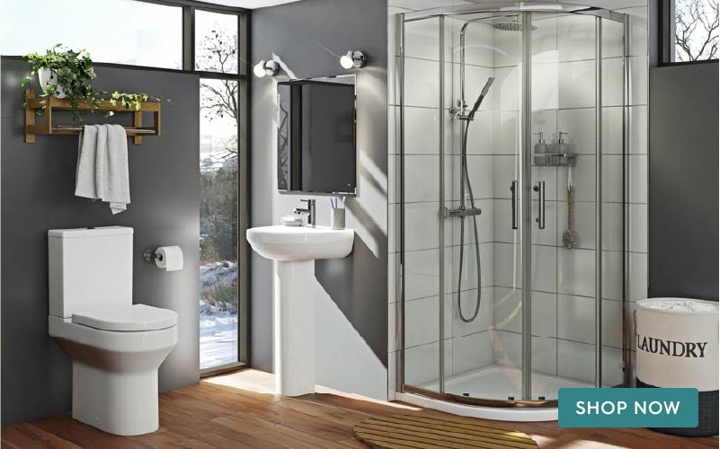 Orchard Wharfe ensuite suite with quadrant enclosure and tray