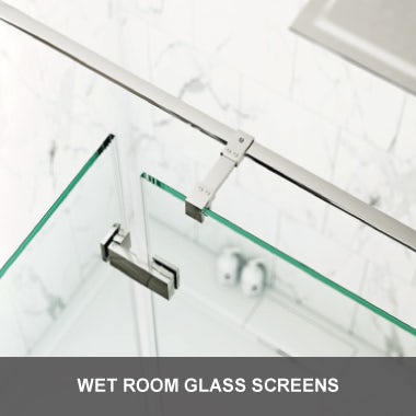 Wet room glass screens
