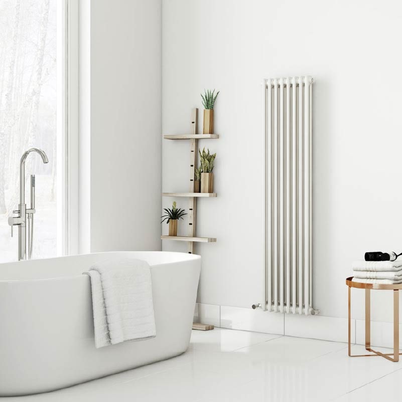 The Heating Co. Corso white tall 3 column radiator