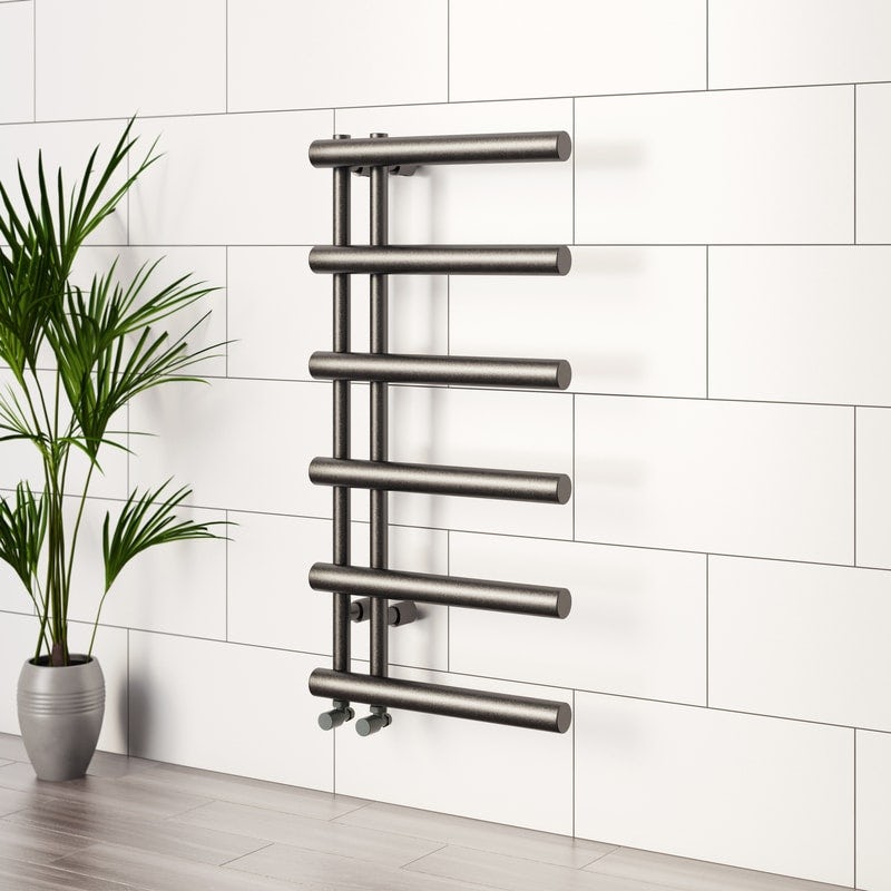Mode Hardy anthracite heated towel rail 1000 x 500 offer pack