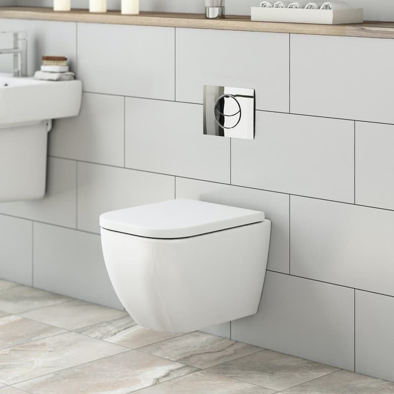 Mode Ellis short projection wall hung toilet with soft close toilet seat