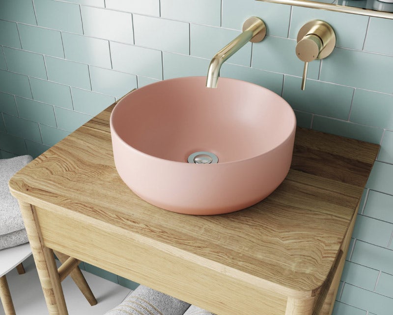 Mode Orion pink countertop basin 355mm