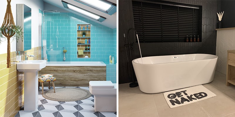 Colour blocking combinations for bathrooms