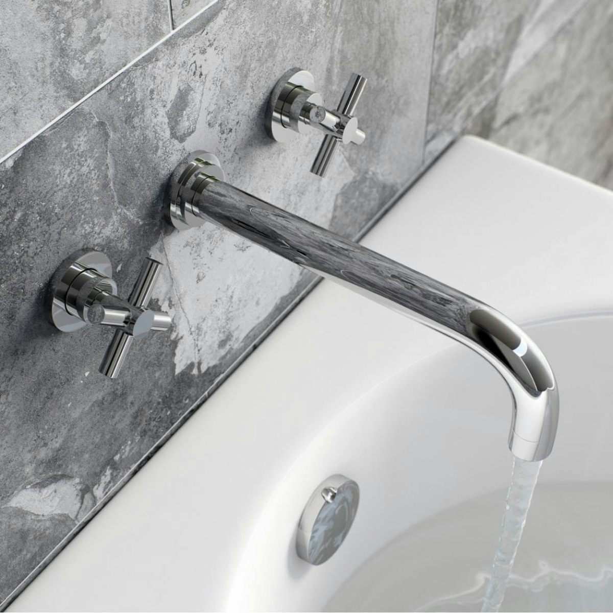 Tate wall mounted bath taps