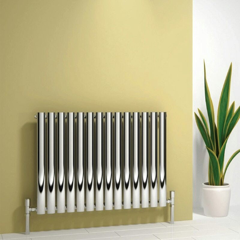 Reina Neva chrome single horizontal steel designer radiator
