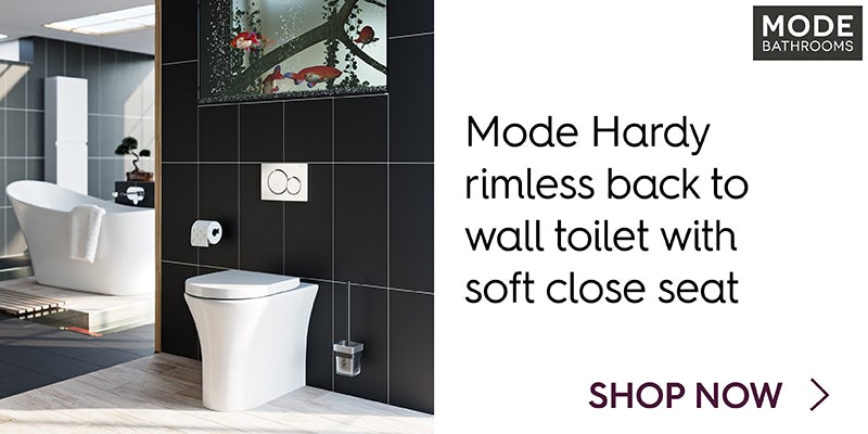 Mode Hardy rimless back to wall toilet with soft close seat