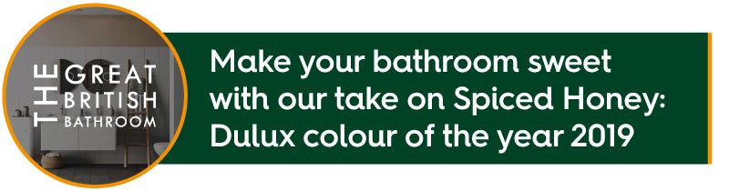 Make your bathroom sweet with our take on Spiced Honey: Dulux Colour of the Year 2019