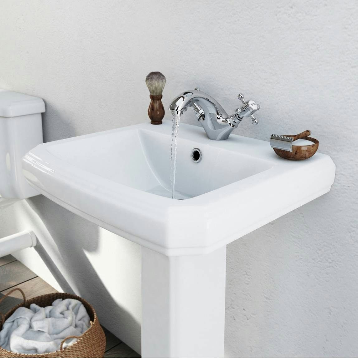 Orchard Dulwich 1 tap hole full pedestal basin 500mm