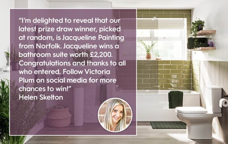 Ideal Standard bathroom suite prize draw winner