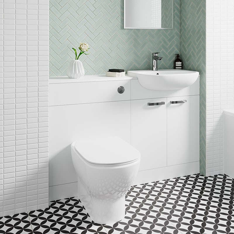 Tesi combination unit with back to wall toilet