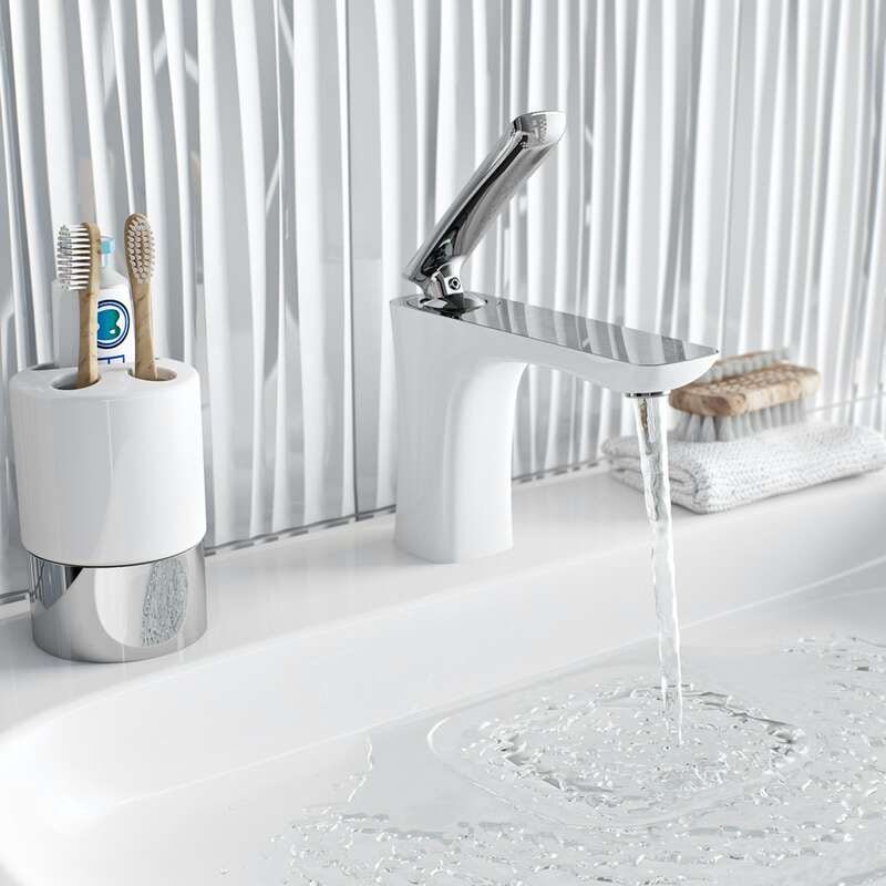Mode Aalto white basin mixer tap