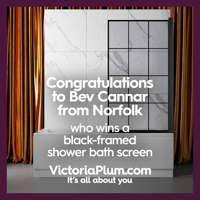 Black-framed shower bath screen winner