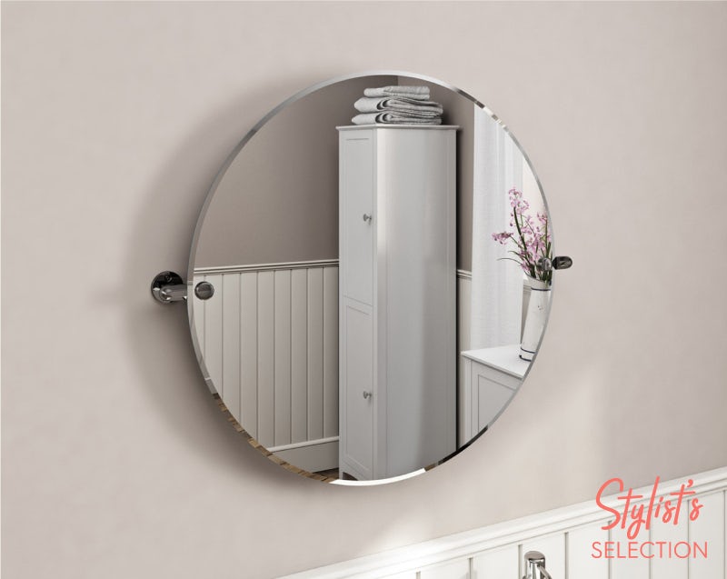 The Bath Co. Traditional round pivot bathroom mirror