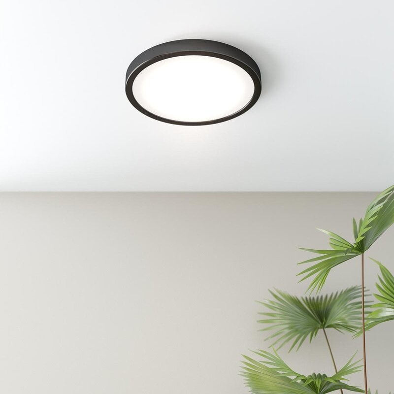 Eglo Fueva IP44 bathroom ceiling light in black